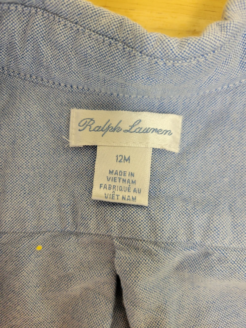 Ralph Lauren Light Blue Button-Down Shirt For 12M Classic Jean